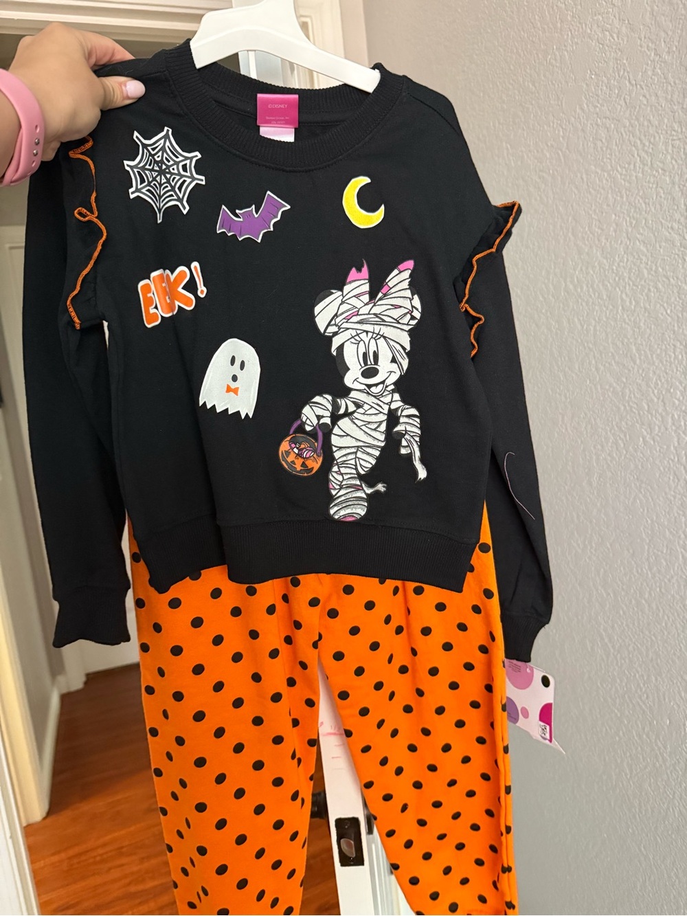 Disney Minnie Mummy Halloween Outfit - Black & Orange